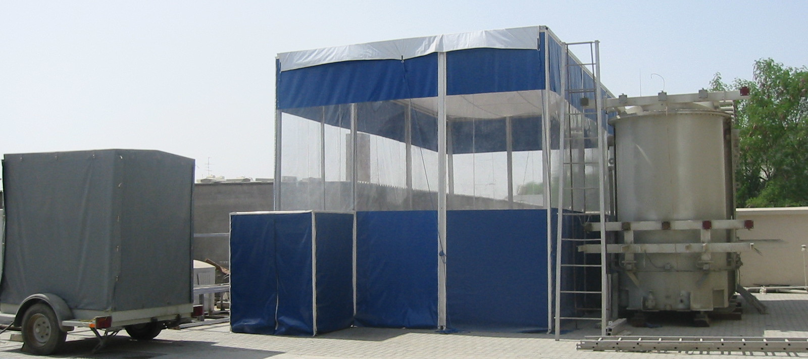 image of a transformer mobile unit repair shop